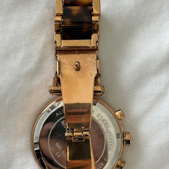 Michael Kors Parker Rose Gold Dial Two Tone Steel Strap Watch for Women - MK5538 - Picture 9 of 12